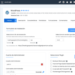 Instalador de WordPress Factoría Digital