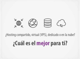 Tipos de hosting: Compartido, VPS, dedicado y en la nube.