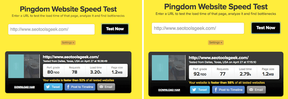 SiteGround test con y sin cdn