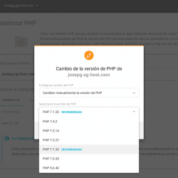 Gestión de PHP con SiteGround