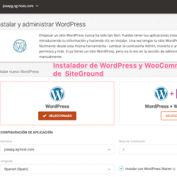 Instalador WordPress de SiteGround