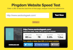 Test de SiteGround sin CDN