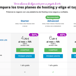 Planes de hosting de Nominalia