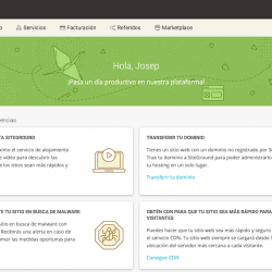Panel de control de SiteGround