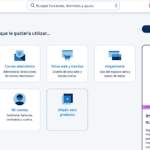 IONOS panel de control principal