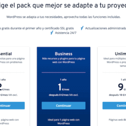Precios hosting WordPress de IONOS