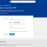Versiones de PHP de IONOS