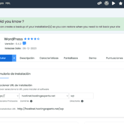 Instalando WordPress con Hostinet