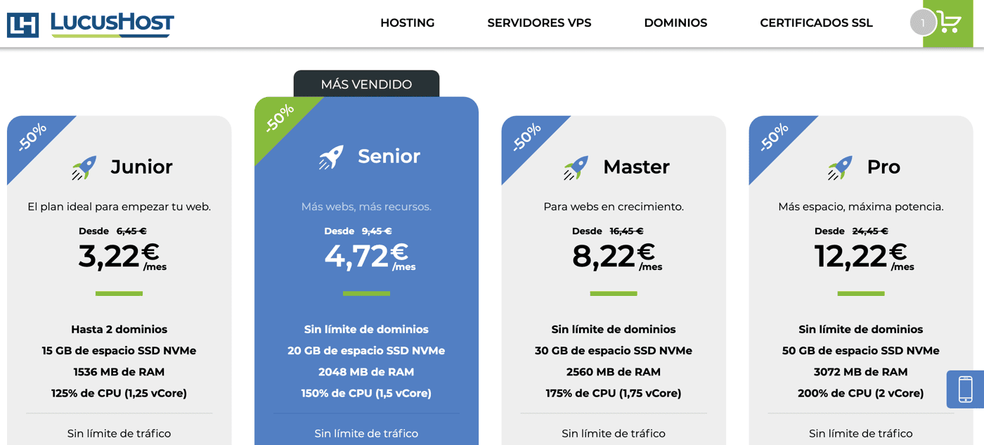 El hosting SSD de LucusHost