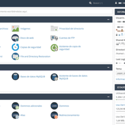 El cPanel del hosting de GoDaddy