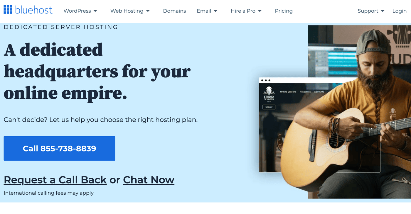 El hosting dedicado de Bluehost