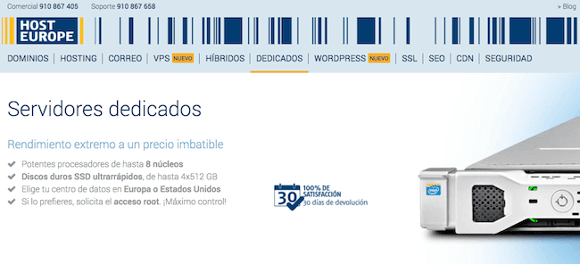 Hosting dedicado de HostEurope