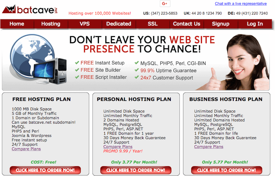 Batcave hosting gratis