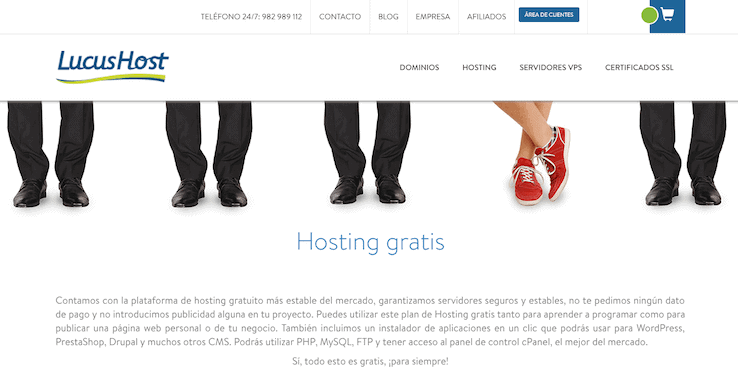 LucusHost , hosting gratuito