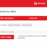 Hostalia acceder al panel de control