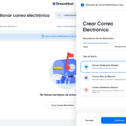 Creando cuentas de email con DreamHost