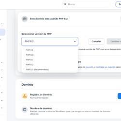 Control de versiones de PHP con DreamHost