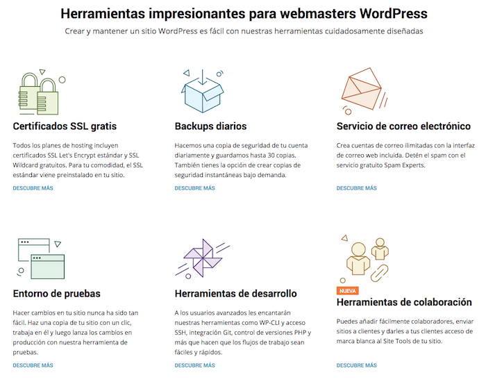 funciones wordpress de siteground