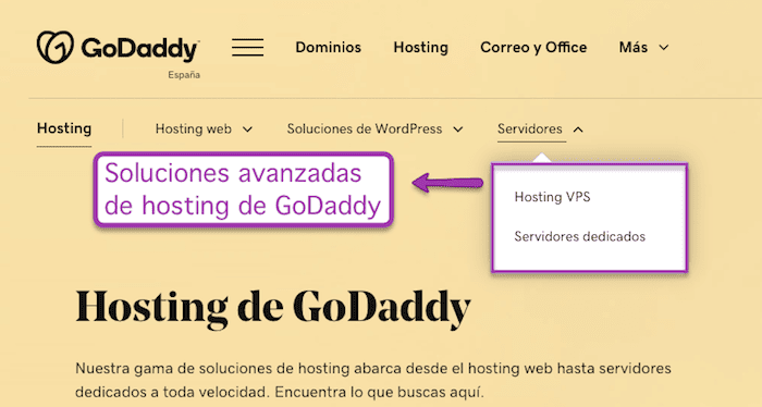 soluciones avanzadas godaddy