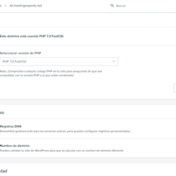 Versión de PHP DreamHost