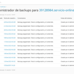 Administración de copias de seguridad con Hostalia