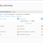 Gestión del alojamiento web de Hostalia