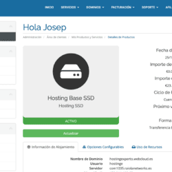 Gestión del Hosting Compartido de Raiola Networks
