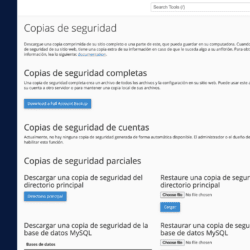 Gestión de copias de seguridad cPanel de GoDaddy